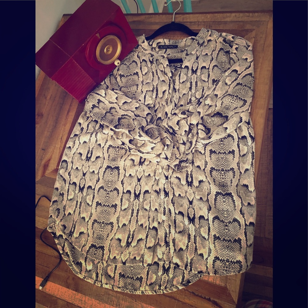 Black Tape Snakeskin print blouse